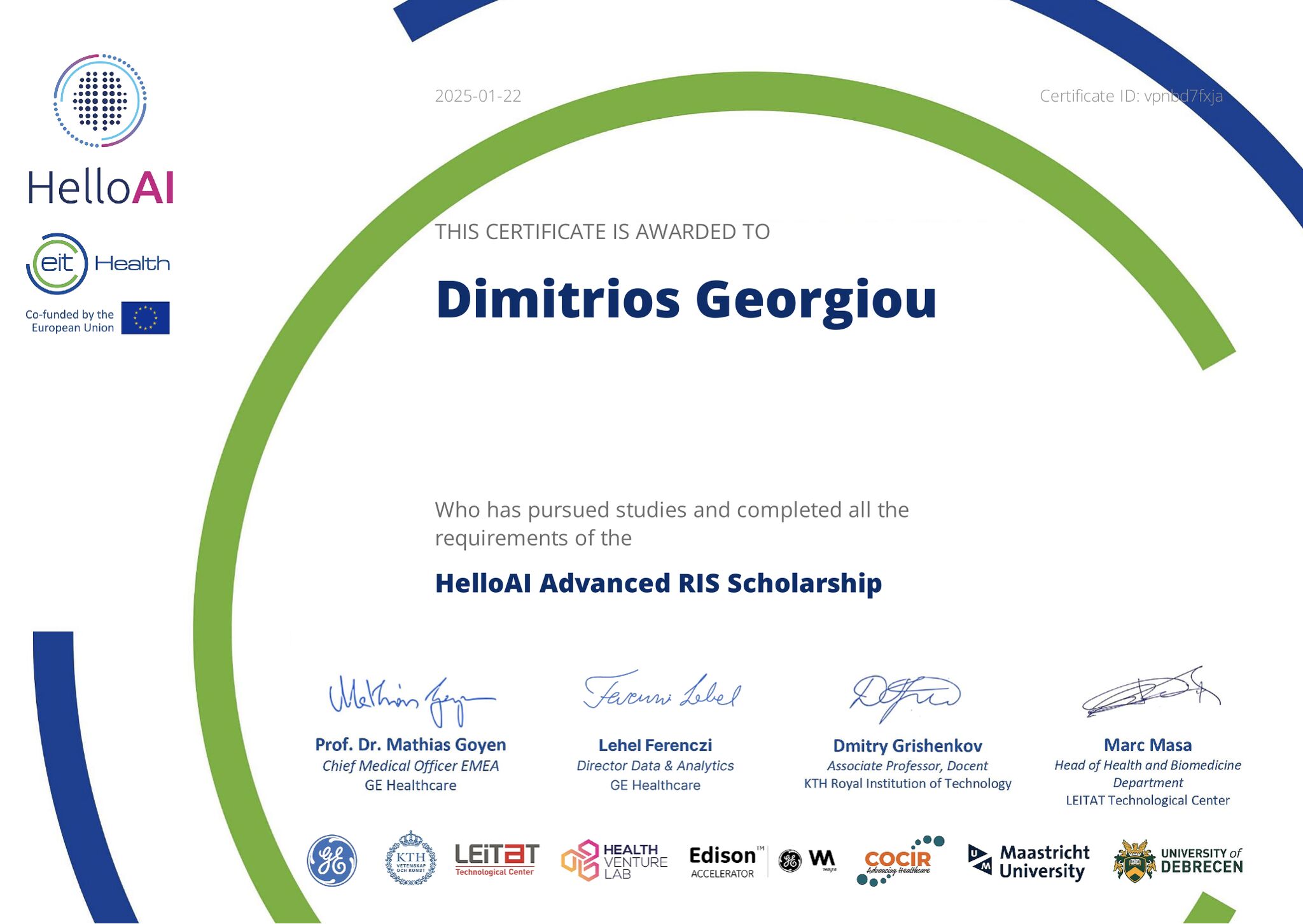 HelloAI Advanced RIS Scholarship