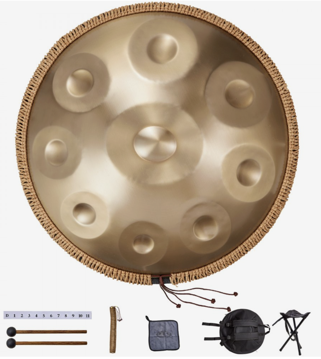 VEVOR Handpan, 55 cm, 9 nut, d-moll